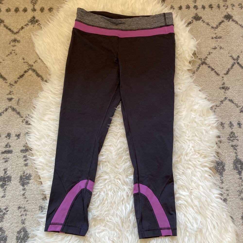 Lululemon leggings - gray and purple